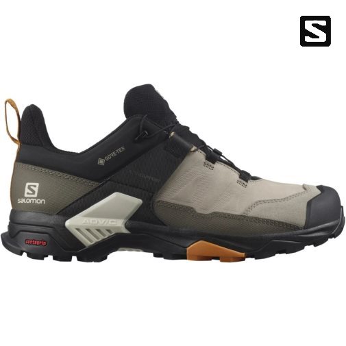 Tenis Senderismo Salomon X Ultra 4 Cuero GTX Hombre Negros Kaki | MX RKCD810